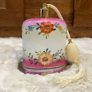 Vintage Limoge perfume bottle with atomizer